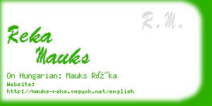 reka mauks business card